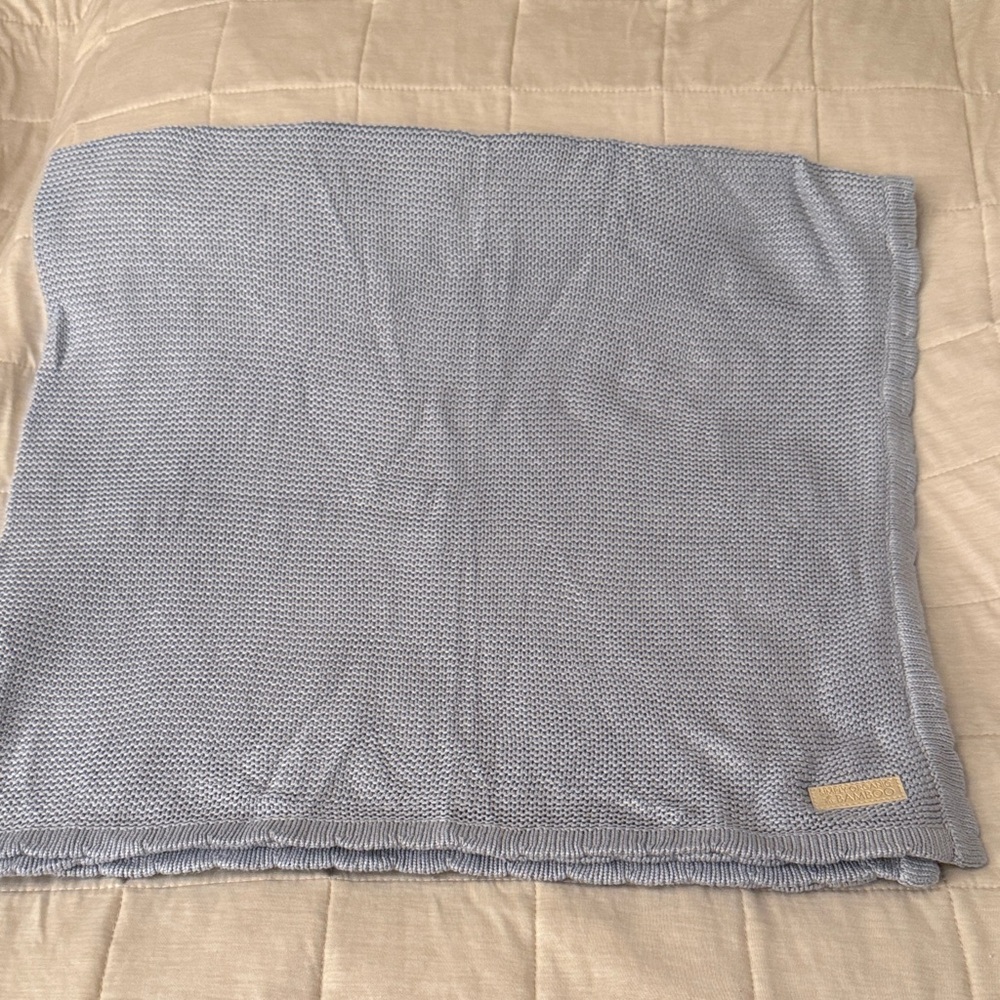 Simply Organic Bamboo Knitted Baby Blanket.